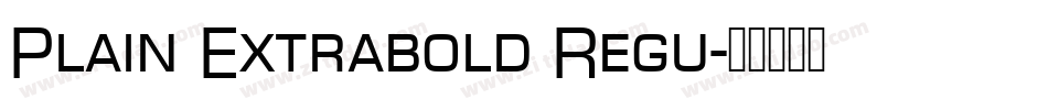 Plain Extrabold Regu字体转换